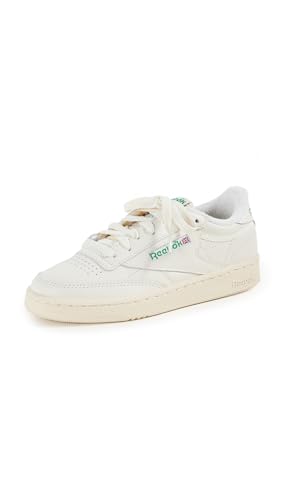Reebok Unisex Adult Club C 85 Vintage Sneaker, Top-chalk/Paperwhite/Glen Green, 12 Women/10.5 Men US